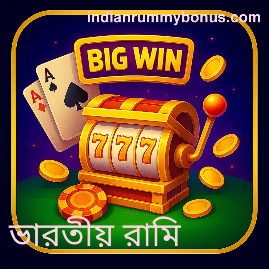 Online rummy slot player holds playing cards and mobile phone